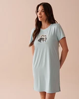 Penguin Print Super Soft Short Sleeve Sleepshirt