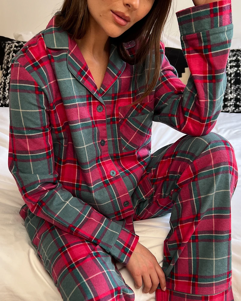 Red & Green Plaid Flannel PJ Set