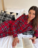Ensemble pyjama en flanelle à carreaux rouges