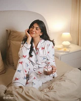 Ensemble pyjama en flanelle imprimé teckel