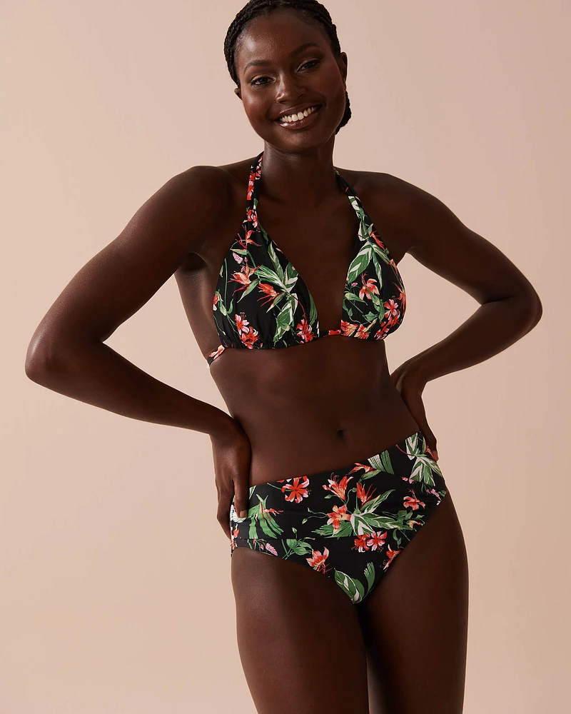 TROPICAL RETREAT Mid Waist Bikini Bottom