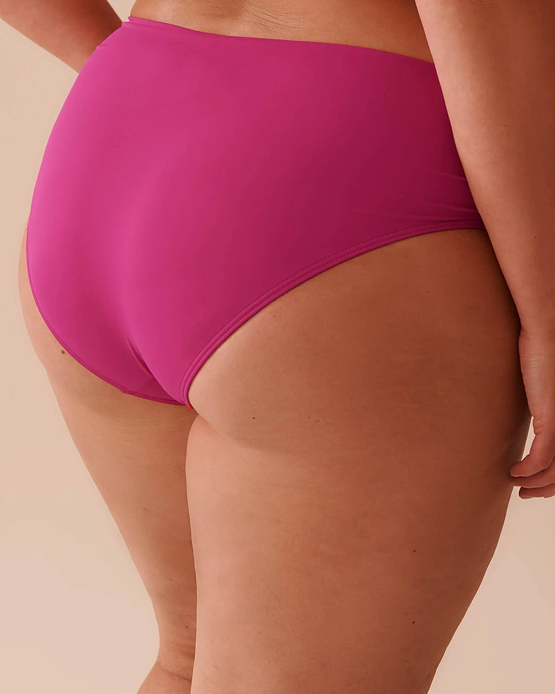 HOT PINK Mid Waist Bikini Bottom