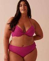 Bas de bikini taille mi-haute HOT PINK