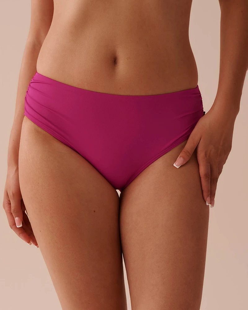 HOT PINK Mid Waist Bikini Bottom