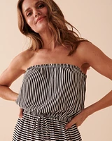 Striped Strapless Mini Dress