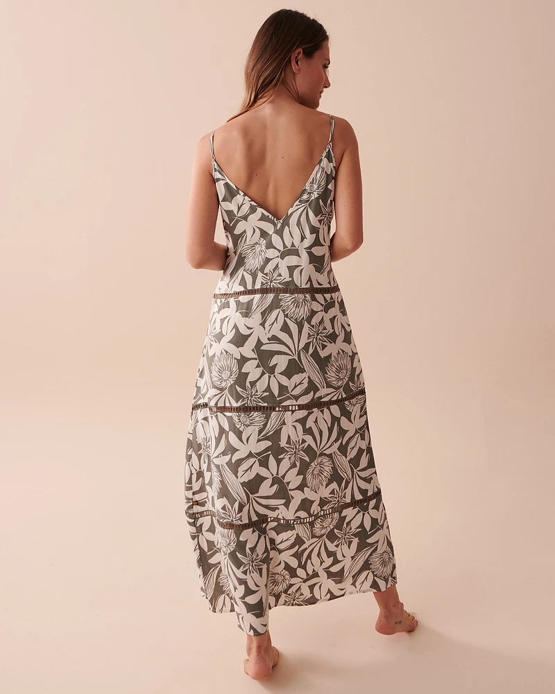 Floral Layered Long Dress