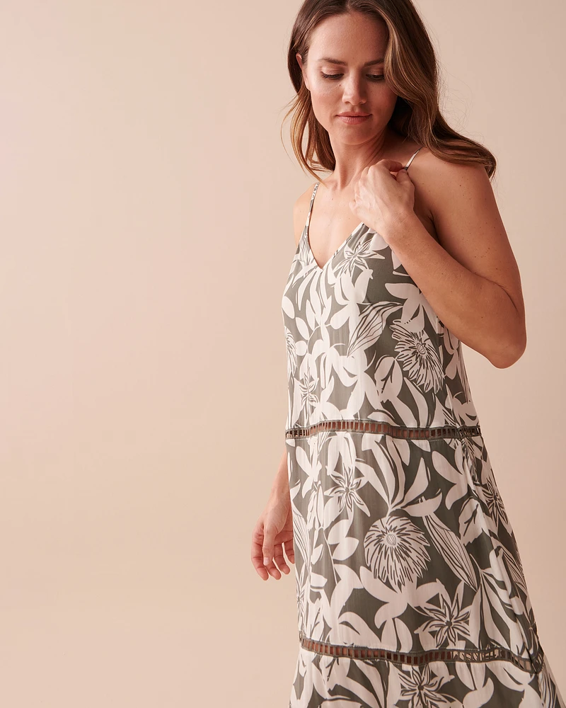 Floral Layered Long Dress