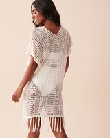 Lace Up Crochet Caftan