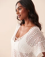 Lace Up Crochet Caftan