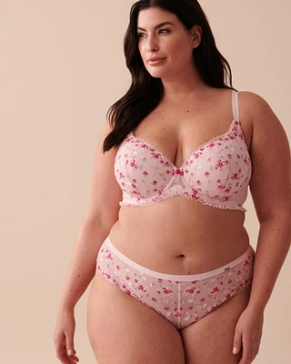 Soutien-gorge doublure légère en résille brodée