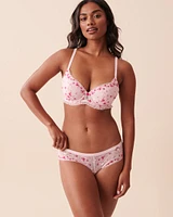 Soutien-gorge doublure légère en résille brodée
