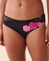 Culotte cheeky microfibre et dentelle