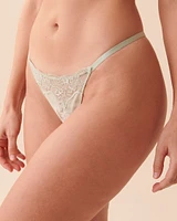 Adjustable Lace and Mesh String Panty