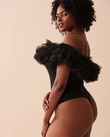 Off-the-Shoulder Ruffle Teddy