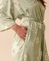Kimono à fleurs en fibres recyclées