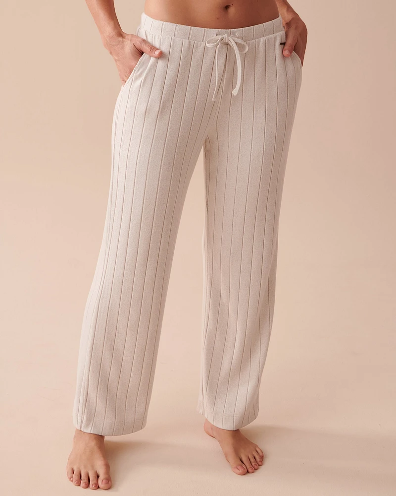 Pantalon jambe large côtel