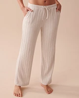 Pantalon jambe large côtel