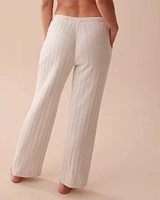 Pantalon jambe large côtel