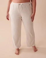 Pantalon jambe large côtel