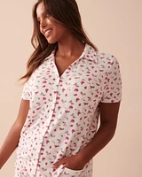 Recycled Fibers Floral Button-down Shirt