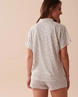 Chemisier dalmatiens manches courtes ultra doux