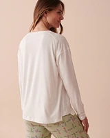 Chandail manches longues ultra doux à fleurs