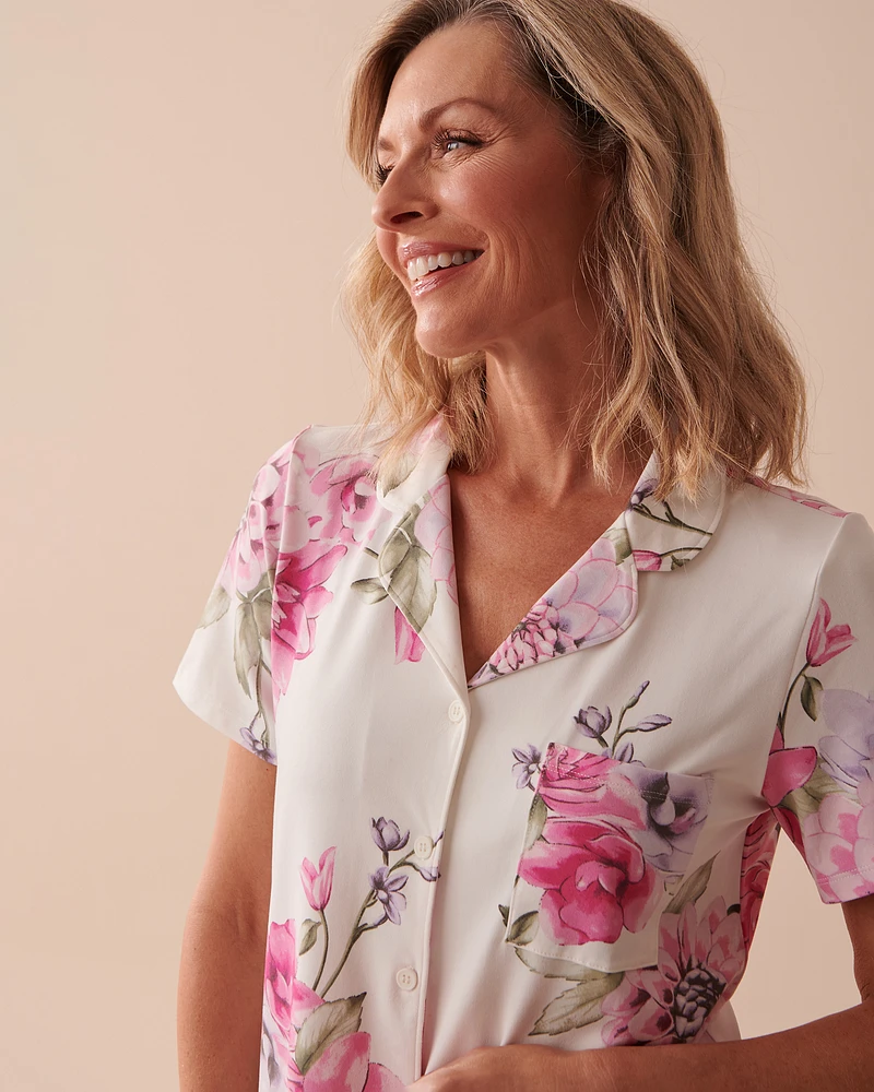 Floral Super Soft Button-down Shirt