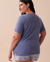T-shirt col en V coton