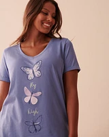 T-shirt col en V coton