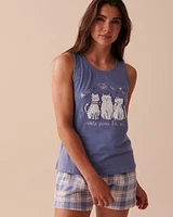 Camisole à col dégagé en coton