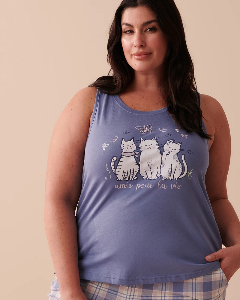 Camisole à col dégagé en coton