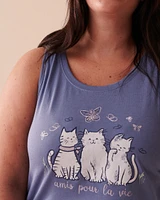 Camisole à col dégagé en coton
