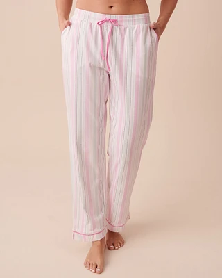 Pantalon de pyjama à rayures en coton