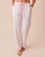 Pantalon de pyjama à rayures en coton