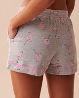 Short de pyjama flamant rose en coton