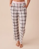 Pantalon de pyjama à carreaux en fibres recyclées