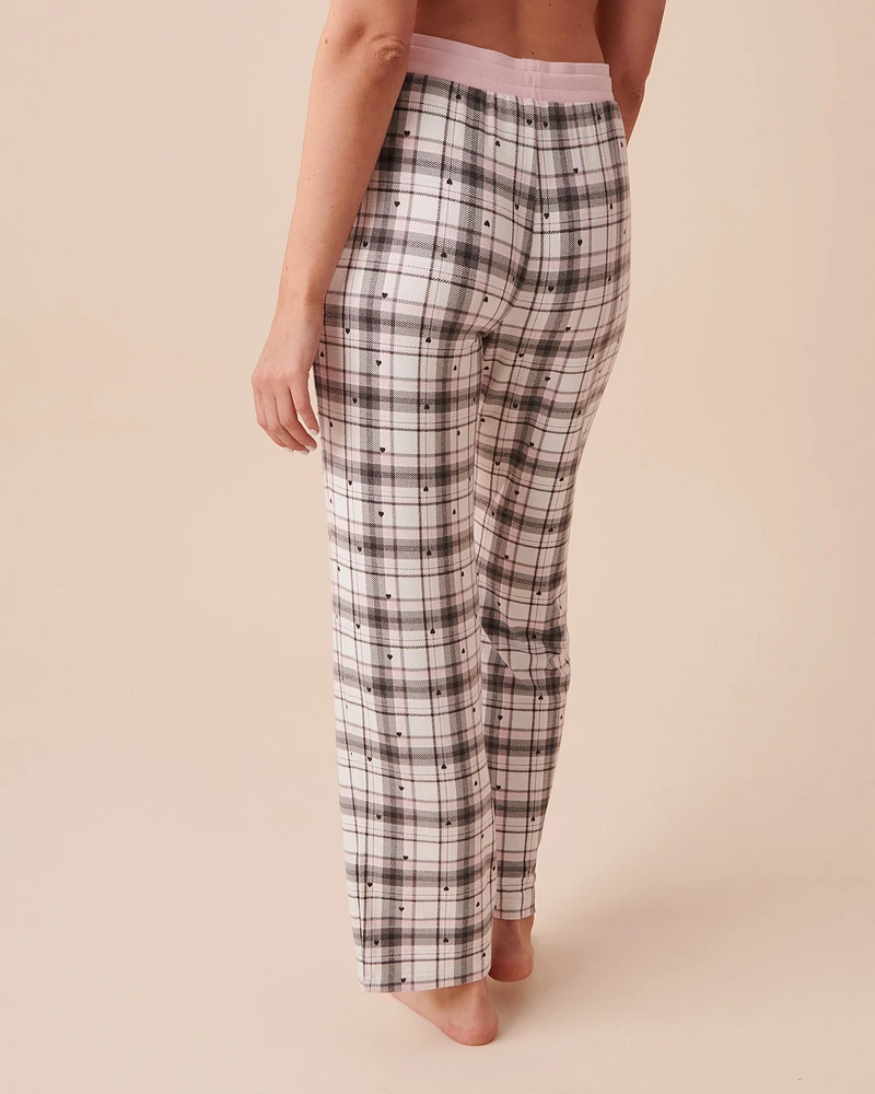 Pantalon de pyjama à carreaux en fibres recyclées