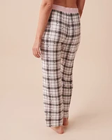 Pantalon de pyjama à carreaux en fibres recyclées