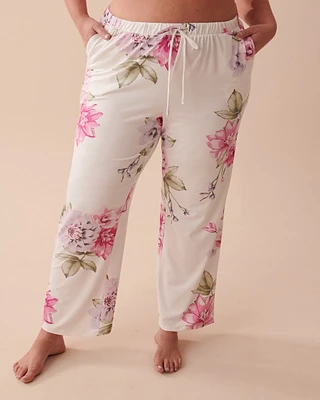 Pantalon de pyjama ultra doux à fleurs