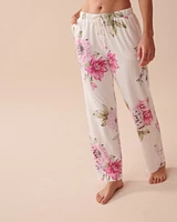 Pantalon de pyjama ultra doux à fleurs