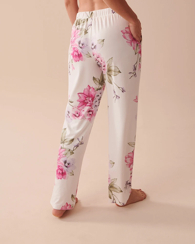 Pantalon de pyjama ultra doux à fleurs