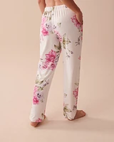 Pantalon de pyjama ultra doux à fleurs