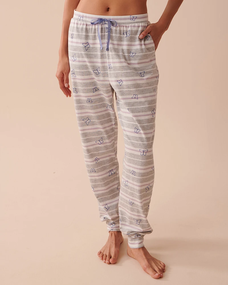 Pantalon de pyjama ajusté en coton