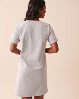 Chemise de nuit flamant rose en coton