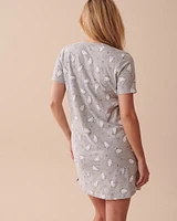 Chemise de nuit manches courtes
