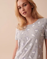 Chemise de nuit manches courtes
