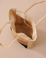Striped Straw Bag