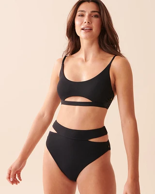 Haut de bikini bralette texturé en fibres recyclées
