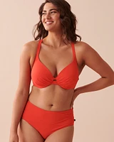 TAHITI Textured D Cup Full Coverage Bikini Top