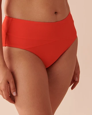 Bas de bikini taille haute texturé TAHITI